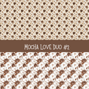 Mocha Love Duo precut vinyl sheet- 2 coordinating patterns on one sheet (7 Variants)