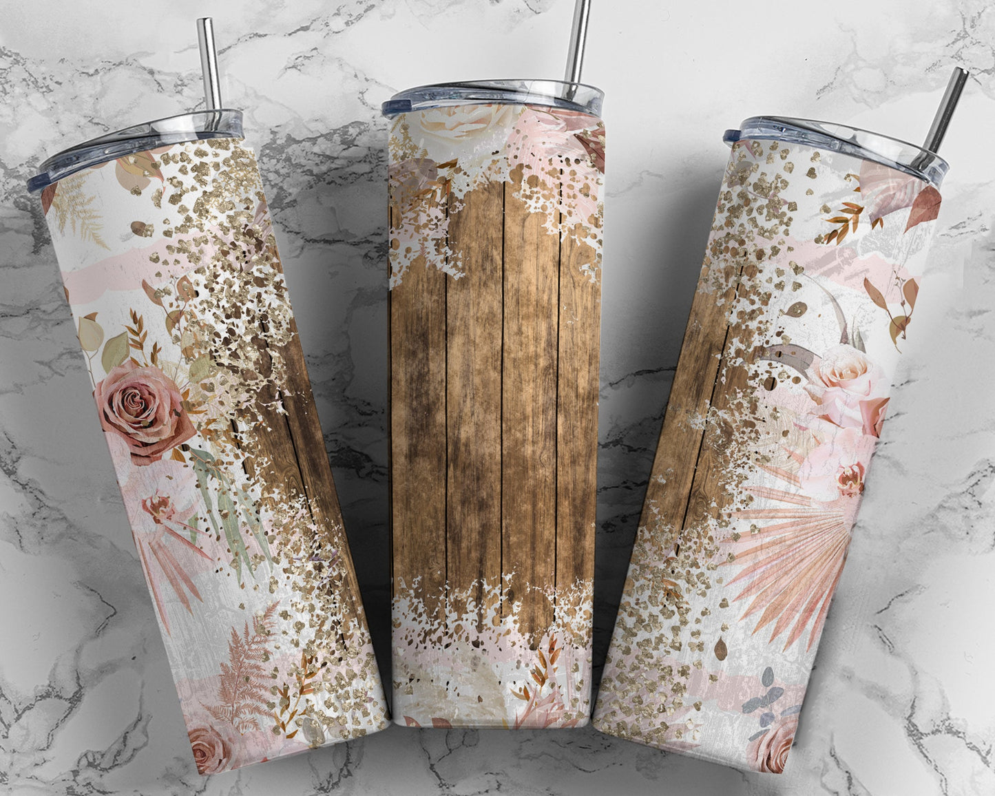 Barnwood Floral - Adhesive Vinyl Wrap