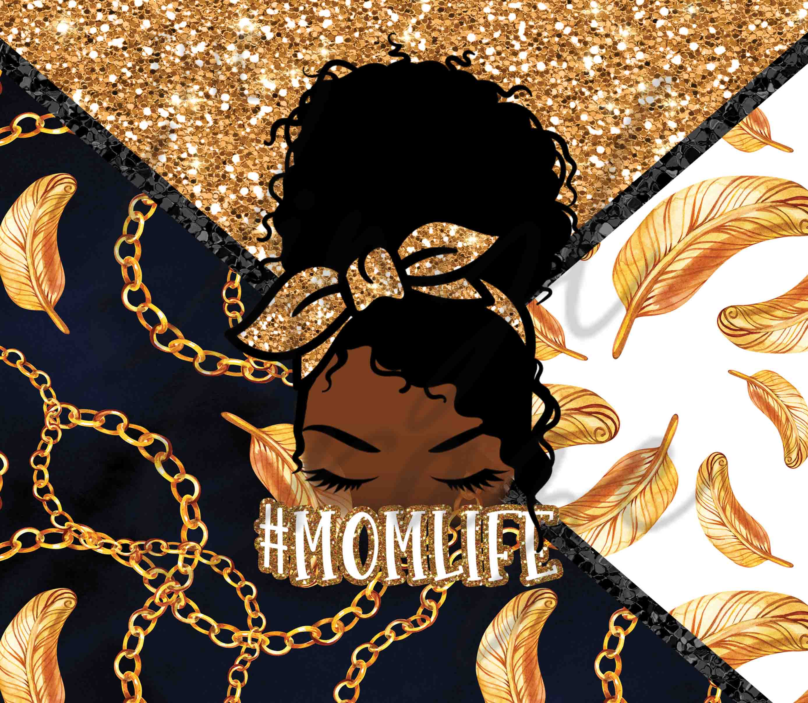 Mom Life Gold Glitter - Adhesive Vinyl Wrap – 3D Undercover