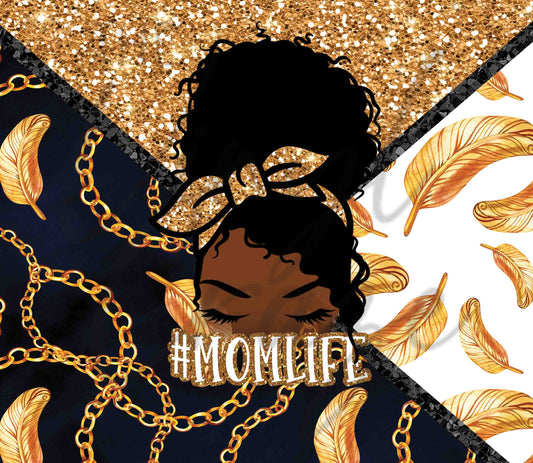 Mom Life Gold Glitter - Adhesive Vinyl Wrap