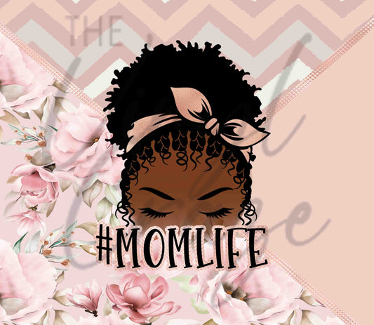 Mom Life Rose Gold Floral - Adhesive Vinyl Wrap