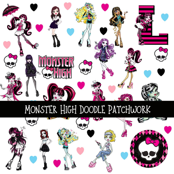 Monster High Doodle Patchwork Set