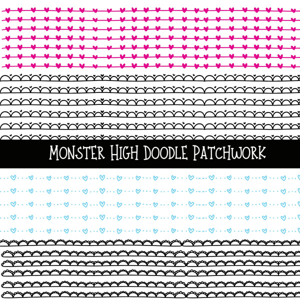 Monster High Doodle Patchwork Set
