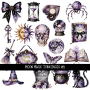 Moon Magic Torn Pages - UV DTF Decal sheet