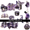 Moon Magic Torn Pages - UV DTF Decal sheet