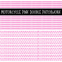 Motorcycle Pink UV DTF Doodle Patchwork Set