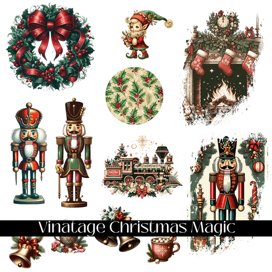 Vintage Christmas Magic - UV DTF Decal Sheet