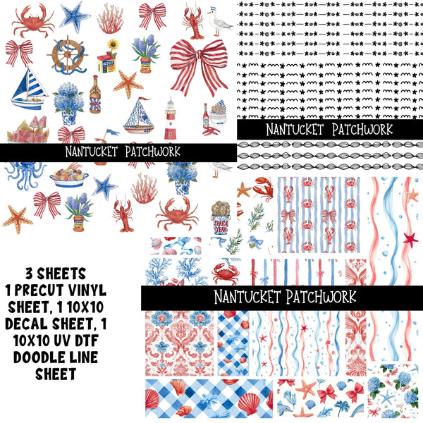 Nantucket Doodle Patchwork Set