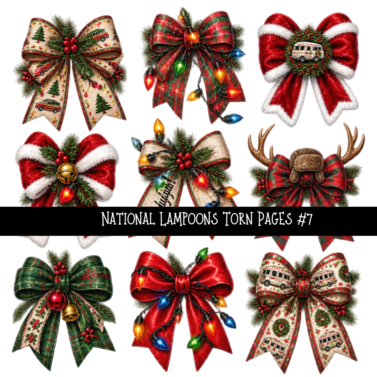 National Lampoons Torn Pages UV DTF Decal sheets 7 Designs available