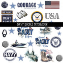 Navy Doodle Patchwork Set