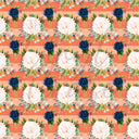 Navy Blue, Pink and Peach Florals - Adhesive Vinyl Sheets