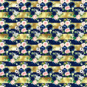 Navy Blue, Pink and Peach Florals - Adhesive Vinyl Sheets