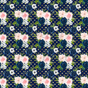 Navy Blue, Pink and Peach Florals - Adhesive Vinyl Sheets