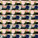 Navy Blue, Pink and Peach Florals - Adhesive Vinyl Sheets
