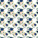 Navy Blue, Pink and Peach Florals - Adhesive Vinyl Sheets