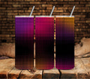 Neon Dot Pattern UV DTF tumbler wraps