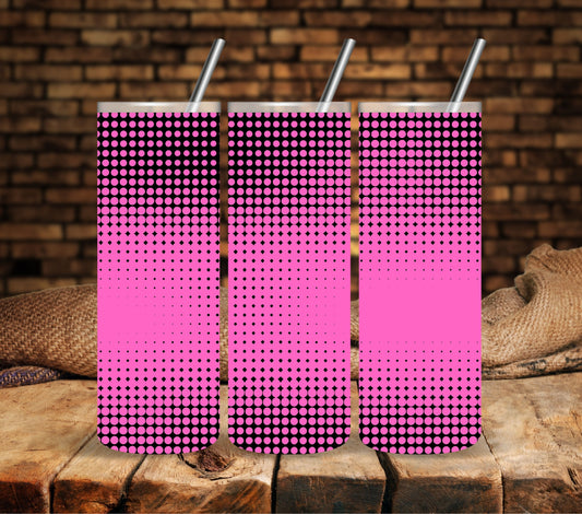 Black Dot Pattern UV DTF tumbler wraps