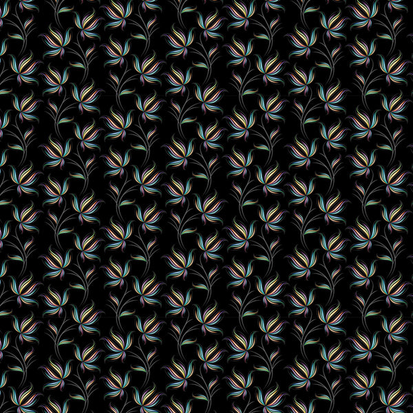 Neon Floral - Adhesive Vinyl Shets