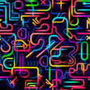 Neon Geometric Collection - Adhesive Vinyl 12x12 Sheets - 10 Design Options