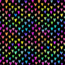 Neon Hearts on Black - Adhesive Vinyl Sheets