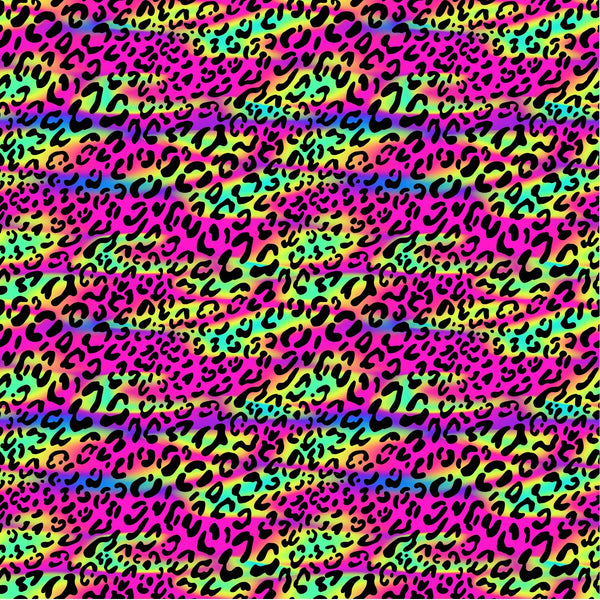 Neon Leopard 3 - Adhesive Vinyl Sheets