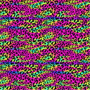 Neon Leopard 3 - Adhesive Vinyl Sheets