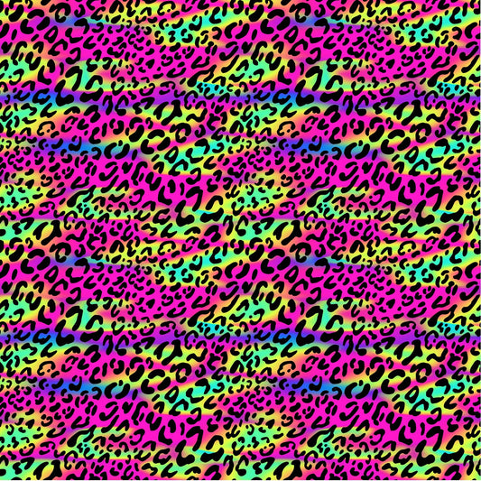 Neon Leopard 3 - Adhesive Vinyl Sheets