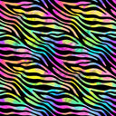 Neon Rainbow Zebra - Adhesive Vinyl Sheets