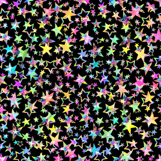 Neon Stars - Adhesive Vinyl Sheets