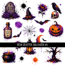 Neon Splatter Halloween - UV DTF Decal sheet