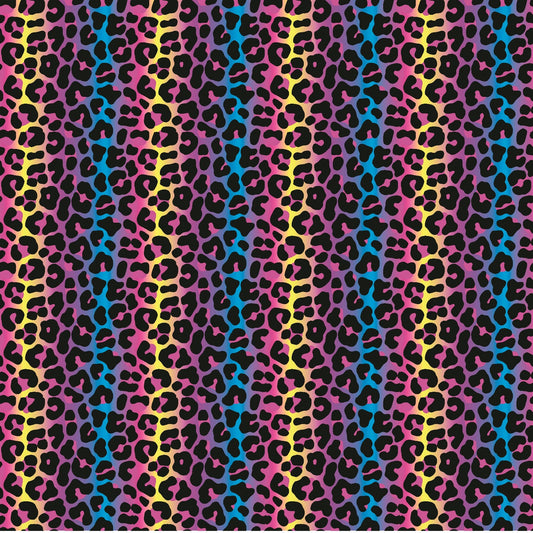 Neon Leopard 2 - Adhesive Vinyl Sheets