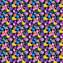 Neon Tropical On Black - Adhesive Vinyl Sheets