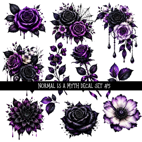 Normal is a Myth decal set UV DTF Decal sheets 6 Designs available