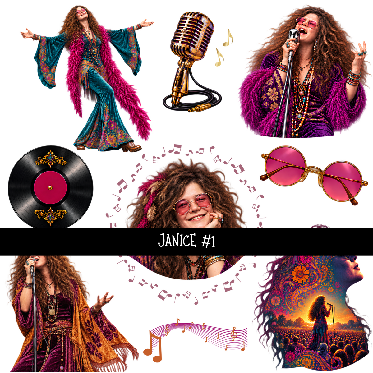 Janice - UV DTF Decal sheets