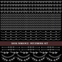 Dark Romance Doodle Patchwork Set