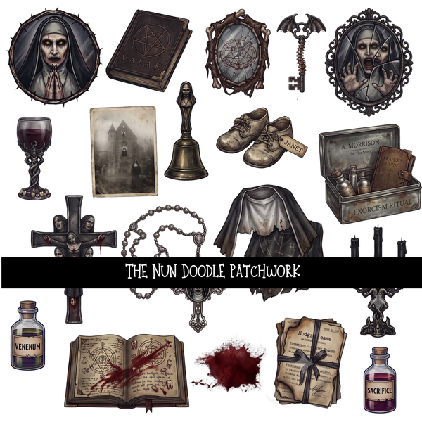 The Nun Doodle Patchwork Set