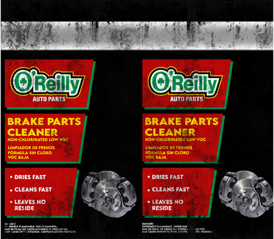 O'Reilly Brake Cleaner - Adhesive Vinyl Wrap