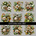 Olive Florals - UV DTF Decal sheets
