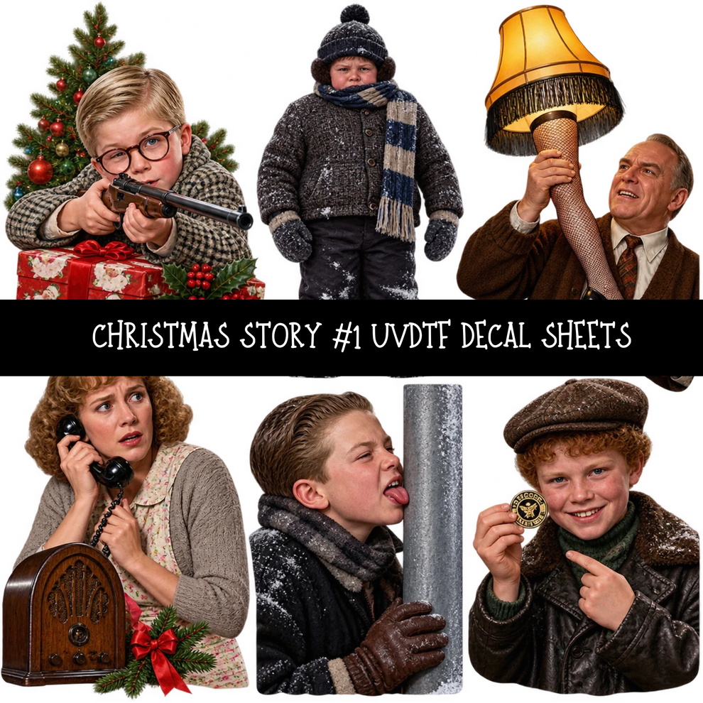 Christmas story - UV DTF Decal sheets 12 Designs available – 3D Undercover