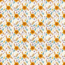 Orange Fall Floral - Adhesive Vinyl Sheets