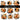 Orange and Black Floral UV DTF Decal sheet