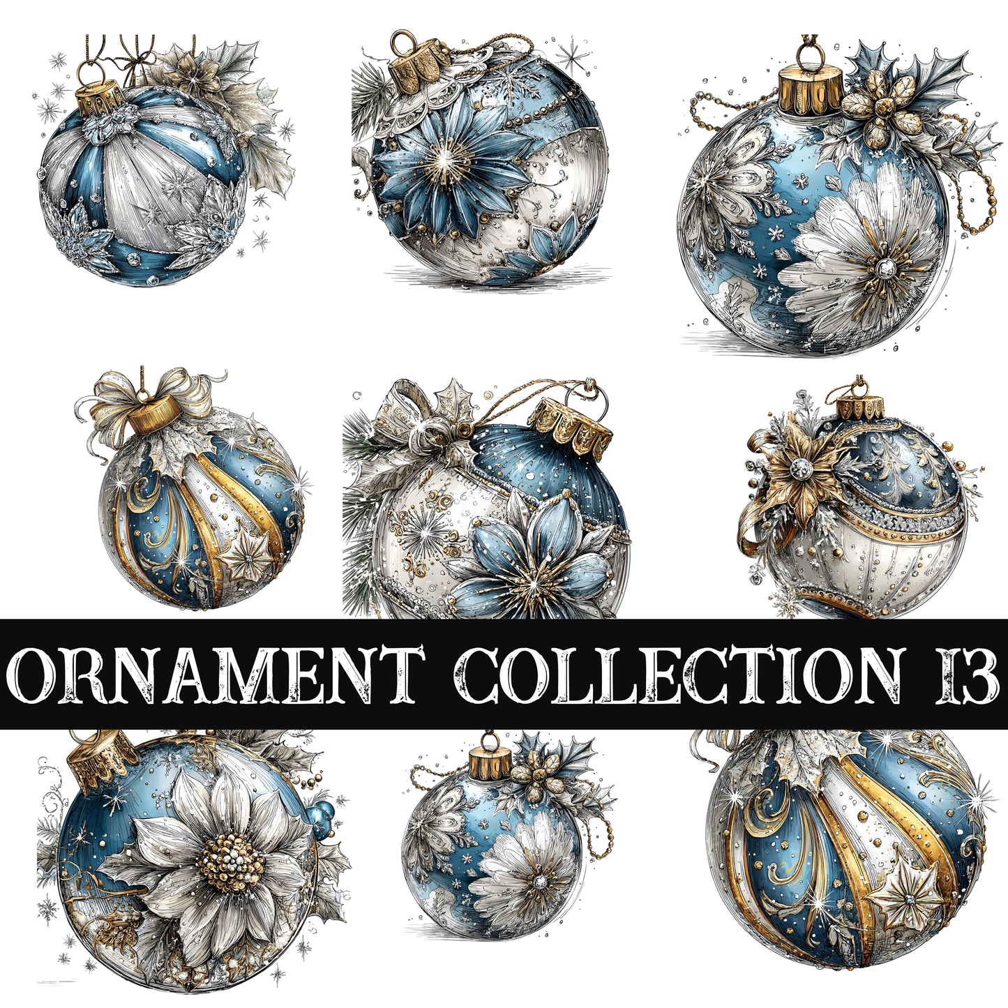 Ornament Collection UV DTF Decal Sheets 16 Design sheets