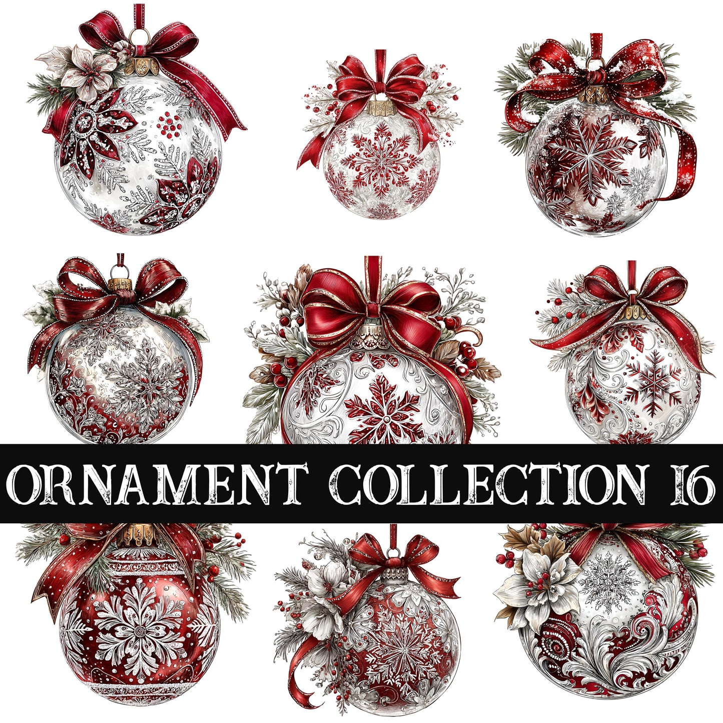 Ornament Collection UV DTF Decal Sheets 16 Design sheets