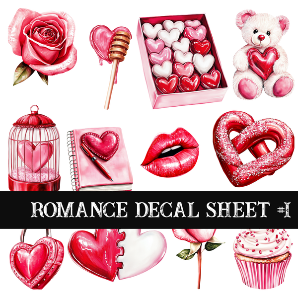 Romance - UV DTF Decal sheet (2 variants)
