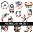 American Made - UV DTF Decal sheet (2 variants)