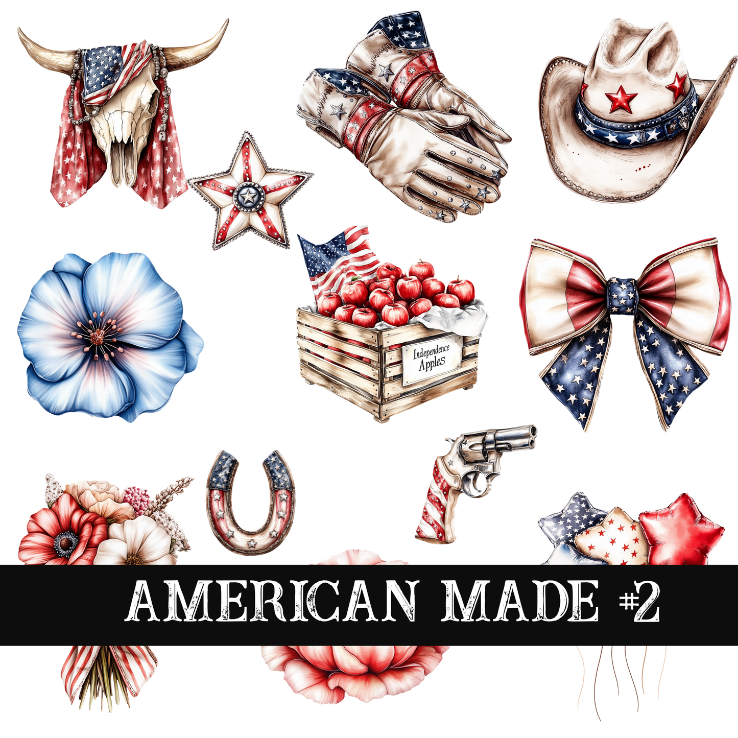 American Made - UV DTF Decal sheet (2 variants)