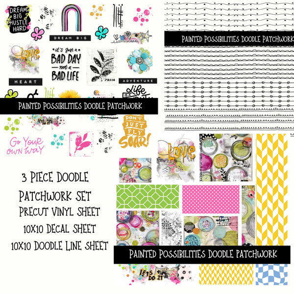 Painted Possibilities  Doodle Patchwork Set