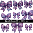 Paisley Bows - UV DTF Decal sheets