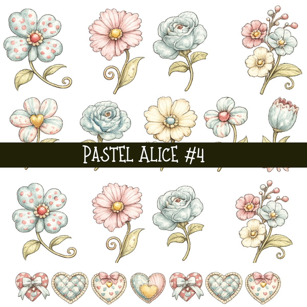 Pastel Alice UV DTF Decal sheets 4 design sheets available