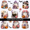 Pastel Ghosts Collection - UV DTF Decal sheet (4 varriants)
